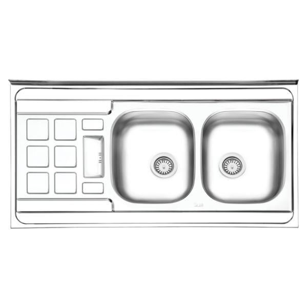 سینک روکار ایلیا استیل مدل 3021 Ilia Steel 3021 Siton Sink Size 120 x 60 Cm